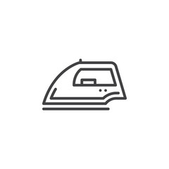Iron line icon, outline vector sign, linear style pictogram isolated on white. Symbol, logo illustration
