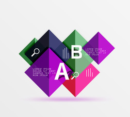 Square geometric abstract background