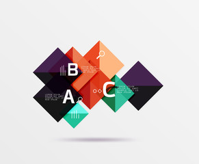 Square geometric abstract background