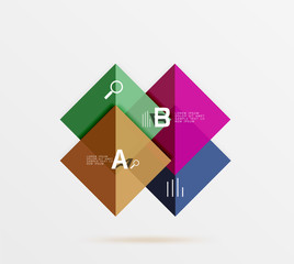 Square geometric abstract background