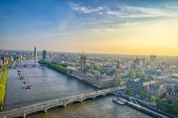 The view from London Eye  - obrazy, fototapety, plakaty