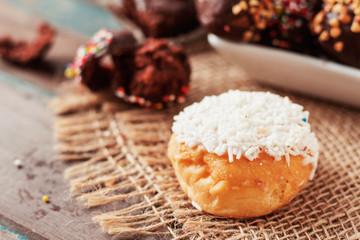 Donuts on the table.
