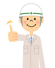 現場監督 サムズアップ