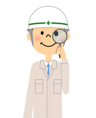 現場監督 虫めがね