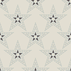Geometric stars style seamless pattern