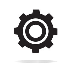 gear icon on white background. gear sign.