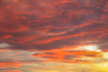 Obraz premium sky in sunset beautiful colorful evening nature 