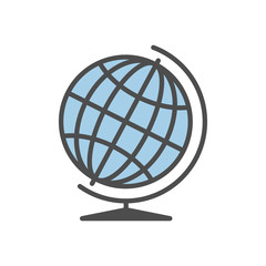 Isolated globe icon on white background