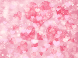 love abstract background shiny stars colorful blurs