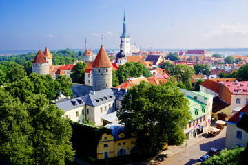 Fototapeta na wymiar Панорама Таллина (Эстония)