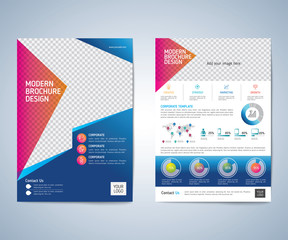 Business brochure, leaflet, flyer,  annual report,  cover design template vector background. layout A4 size.