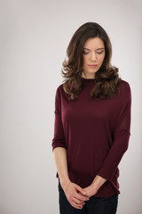 Obraz premium portrait of a young brunette woman