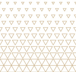 Abstract geometry golden fashion triangle halftone pattern