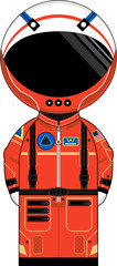 Cute Cartoon Space Astronaut - 136775915
