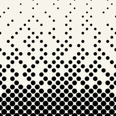 geometric circles gradient halftone seamless black and white pattern