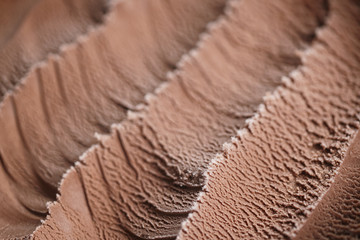 chocolate ice cream close up shot, shallow focus