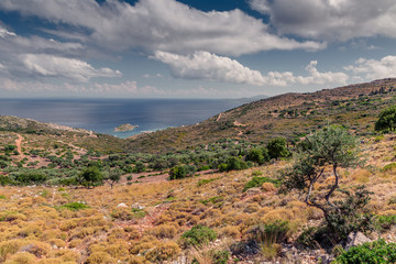 Fototapeta na wymiar Mountain landscape near Neapoli Vion City