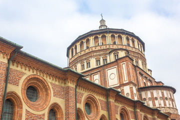 Milan's famous church Santa Maria Delle Grazie, hosting in it's refectory, The Last Supper mural...
