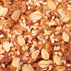The grain bread close up