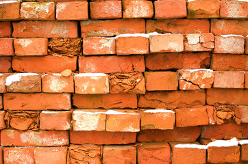 Obraz premium Ancient Brick Wall. Rustic Old Brick Wall Texture