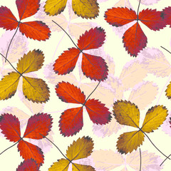 Seamless decorative background with watercolor painted elements.