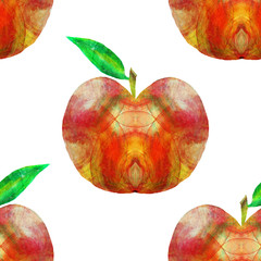 Seamless decorative background with watercolor painted elements.