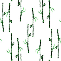 Seamless decorative background with watercolor painted elements.