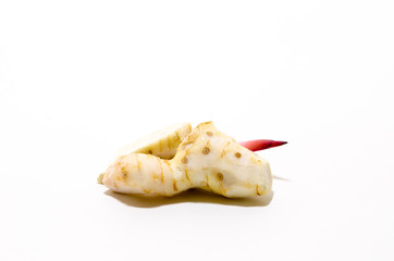 Ginger Isolated on White Background, Galangal.