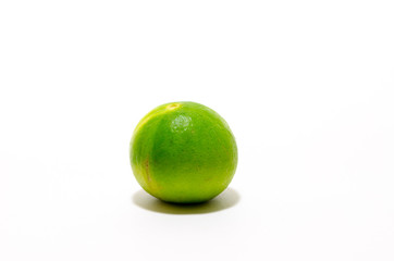 Fresh Lime Isolated on White Background.