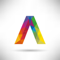 Geometric Letter A Icon and Logo Template.