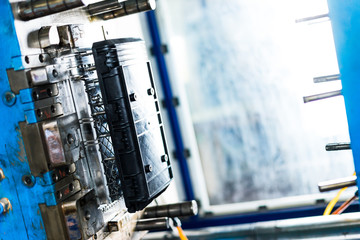 interior of modern factory of communication equipment