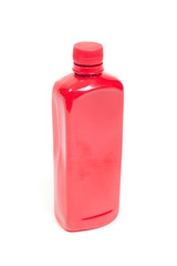 Red plastic bottle