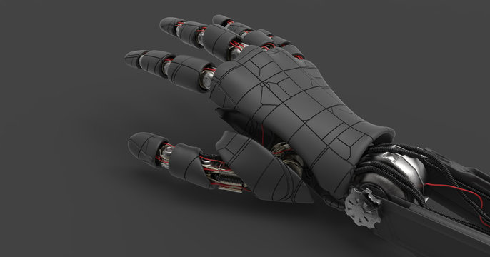 3D Illustration Of A Robotic Android Hand