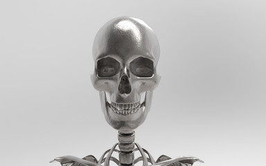 3D Illustration Of A Human Skull
