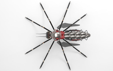 3D Illustration Of A Robotic Mechanized Mosquito