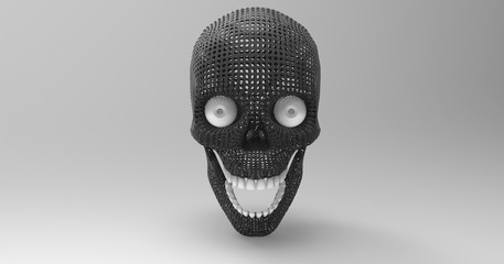 3D Illustration Of An Isolated Human Skull 