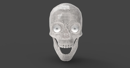 Obraz na płótnie Canvas 3D Illustration Of An Isolated Human Skull 