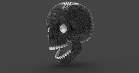 3D Illustration Of An Isolated Human Skull 