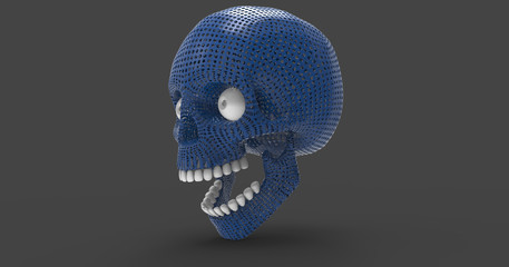 3D Illustration Of An Isolated Human Skull 