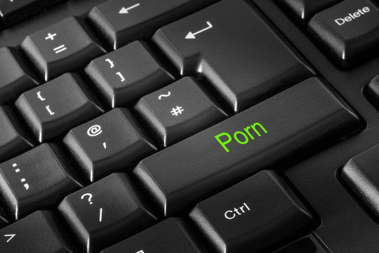 Pornkey Con - Computer Keyboard with Porn Key foto de Stock | Adobe Stock