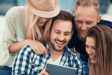 Best friends taking selfie