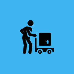 Delivery boy icon. flat design