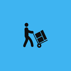 Delivery boy icon. flat design