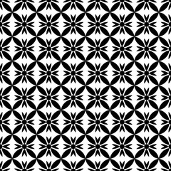 Fototapeta premium Abstract seamless geometric black & white stylish pattern