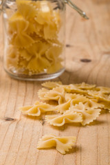 raw farfalle bow-tie pasta