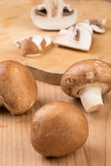brown champignon mushrooms
