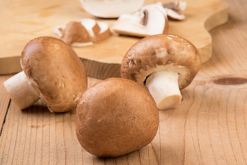 brown champignon mushrooms