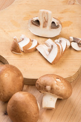 brown champignon mushrooms