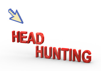 Fototapeta premium 3d pointer and headhunting