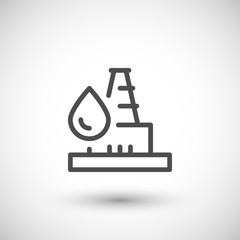 Fototapeta premium Oil well line icon